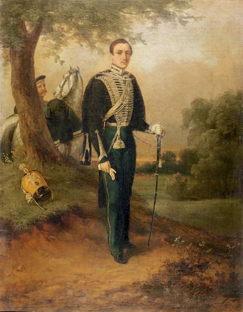 Detail of Mikhail Yuryevich Lermontov by School Russian