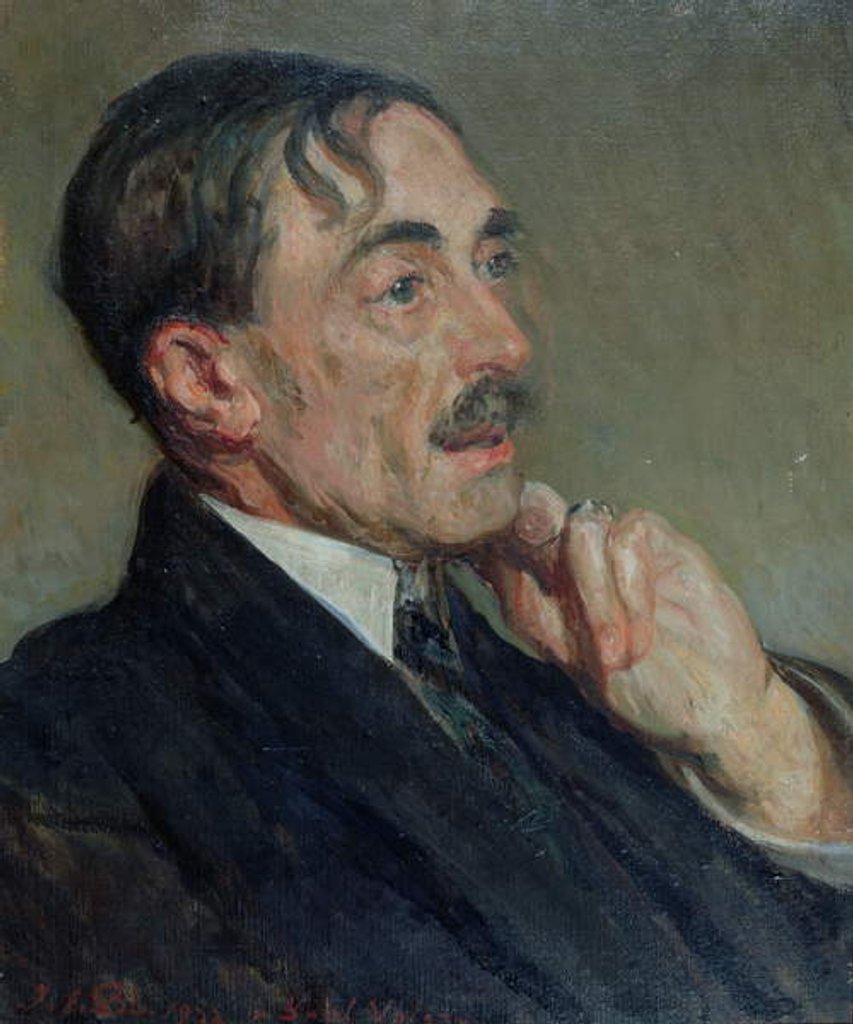 Detail of Portrait of Paul Valery, 1923 by Jacques-Emile Blanche