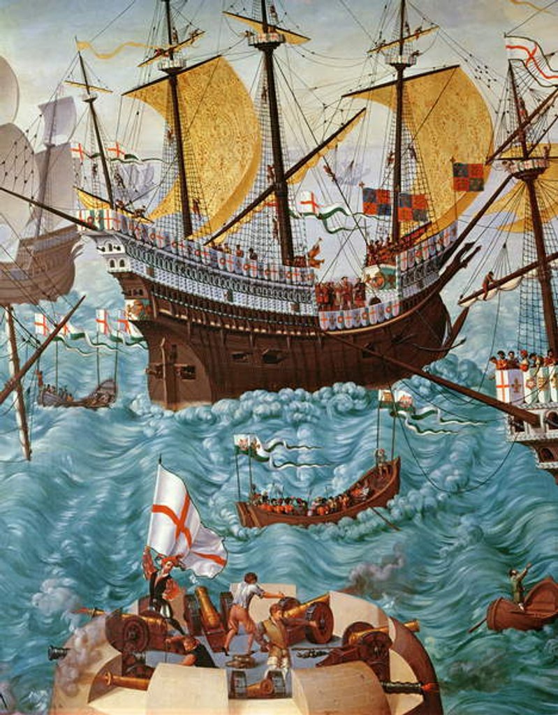 Detail of Embarkation of Henry VIII on board the Henry Grace à Dieu in 1520 by Friedrich Bouterwek