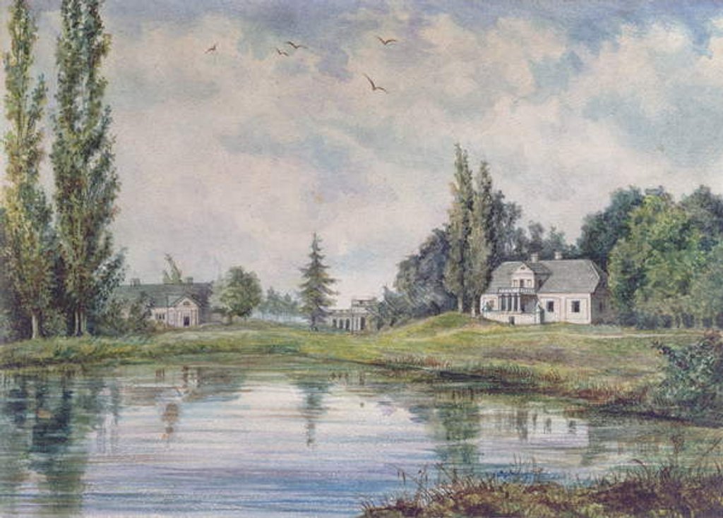 Detail of The Birthplace of Adam Bernard Mickiewicz at Zaosie by Polish School