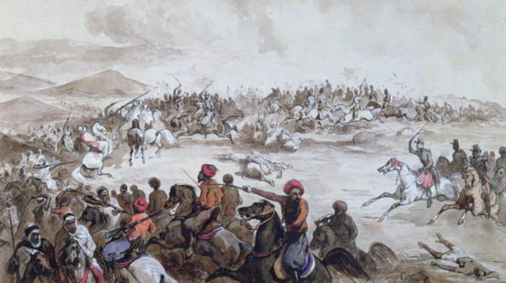 Detail of Capture of the Tribe of Abd el-Kader by Henri d'Orleans Duke of Aumale, 16th May 1843, c.1843 by Eugene Gimain