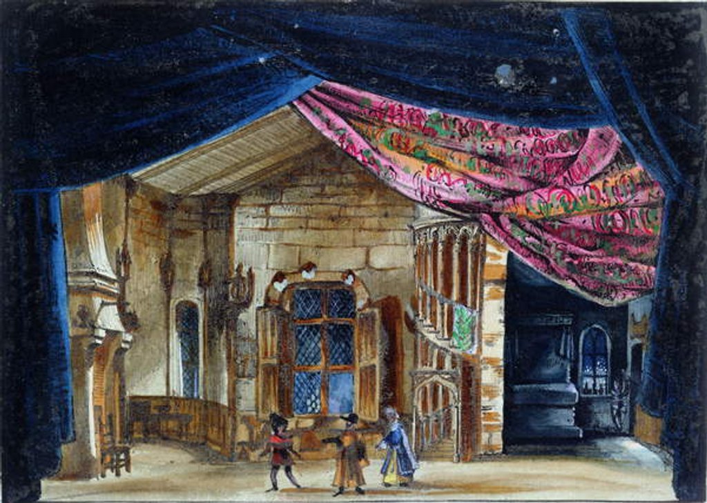 Detail of Stage design for Act II of 'La Juive', first performed at the Paris Opera on 23rd February 1835 by French School
