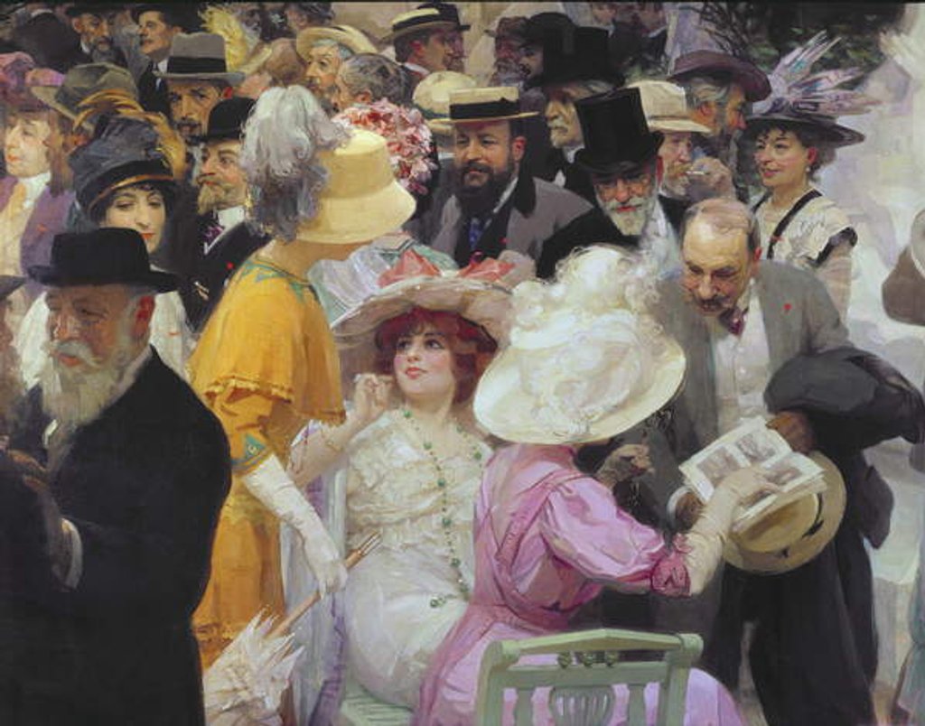 Detail of Friday at the French Artists' Salon, 1911 by Jules Alexandre Gruen or Grun
