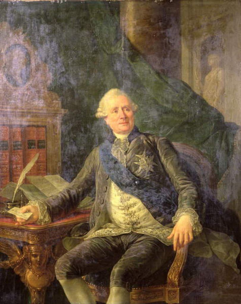 Detail of Charles Gravier Count of Vergennes by Antoine Francois Callet
