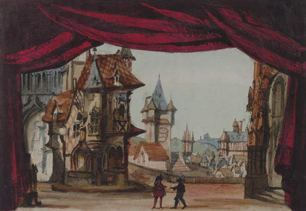 Detail of Stage design for 'La Juive', first performed at the Paris Opera on 23rd February 1835 by French School