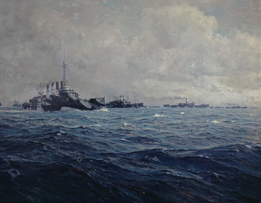 Detail of The Arrival of the American Fleet in France, 1917 by French School