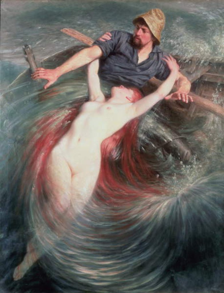 Detail of The Fisherman and the Siren by Knut Ekvall