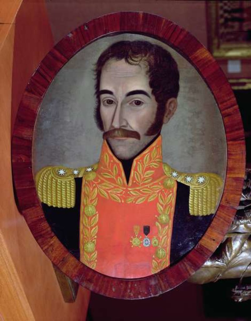 Detail of Portrait of Simon Bolivar, c.1820 by Pedro Jose de Figueroa