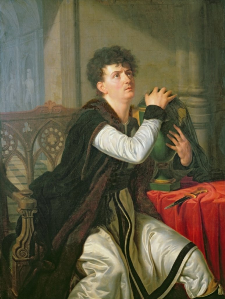 Detail of Portrait of Francois Joseph Talma as Hamlet by Anthelme Francois Lagrenee