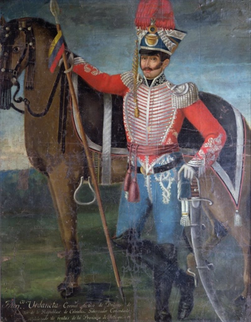 Detail of Francisco Urdaneta, Colonel of Dragoons, 1822 by Colombian School
