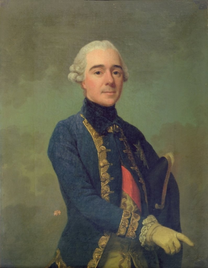 Detail of Victor Maurice de Riquet, comte de Caraman by Alexander Roslin