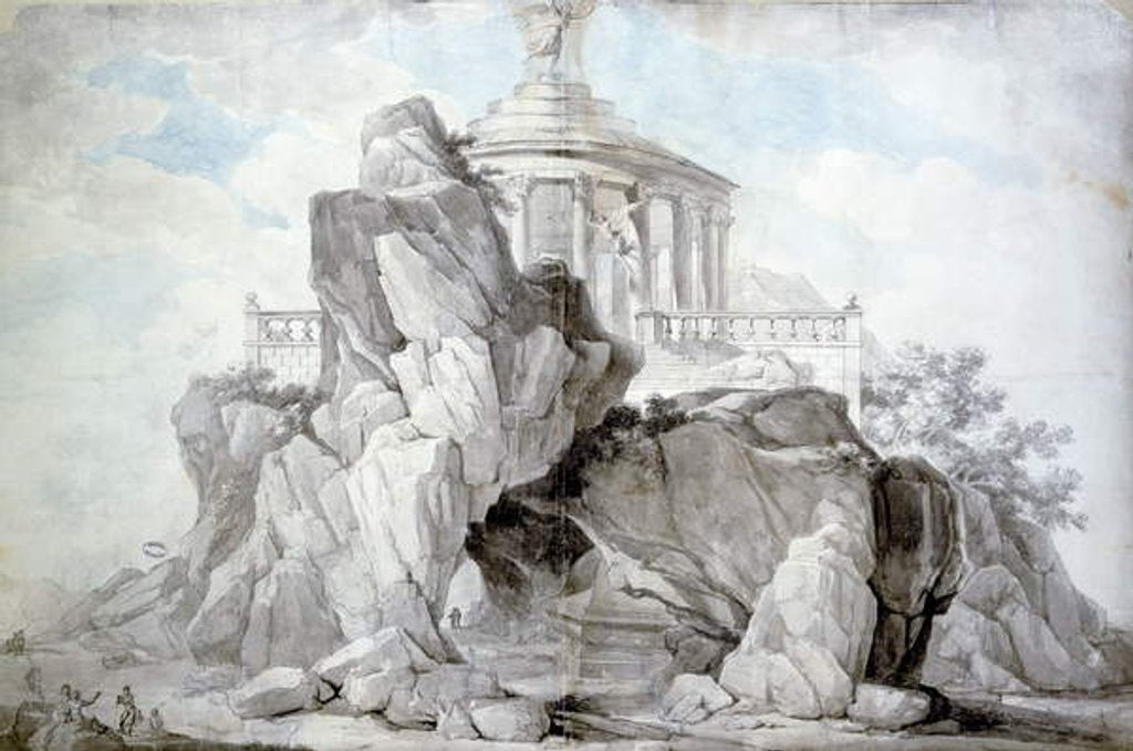 Detail of Project for an artificial mountain in honour of the Festival of Reason to erected in a public garden at Bordeaux, 1795 by L. Dutourd