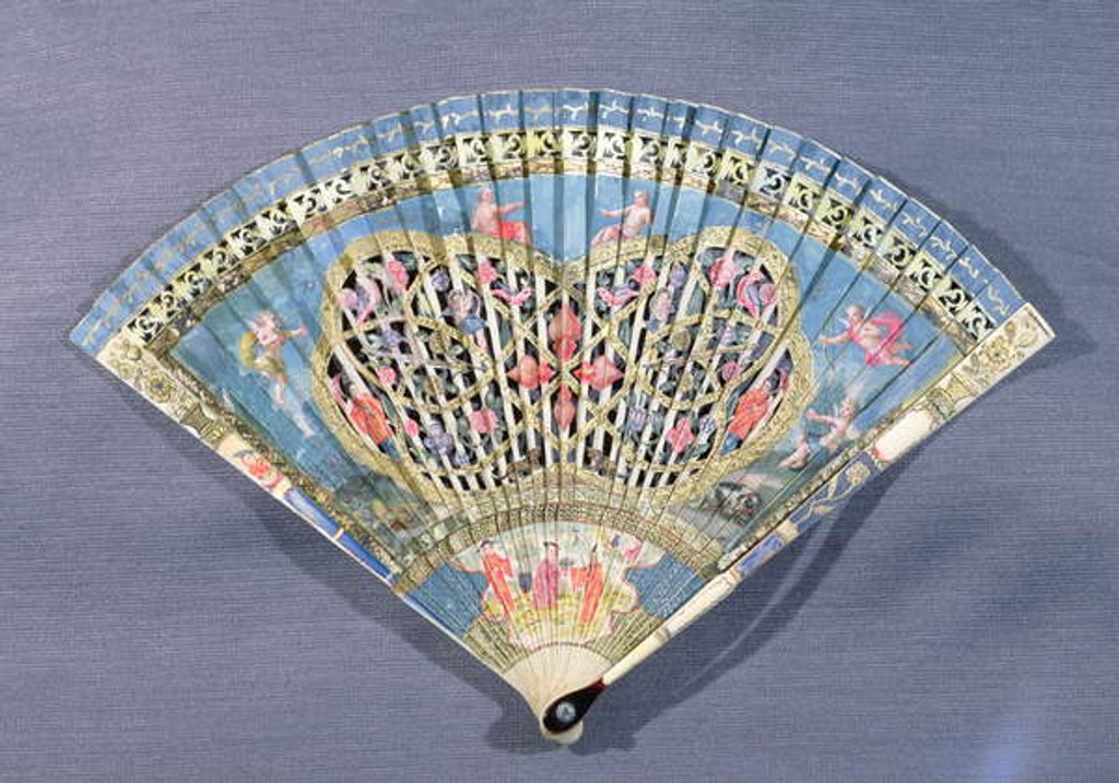 Detail of Fan with Cupids, 17th century by French School