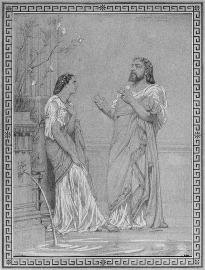 Detail of Theophile Gautier and Maria Favart by Gustave Clarence Rodolphe Boulanger