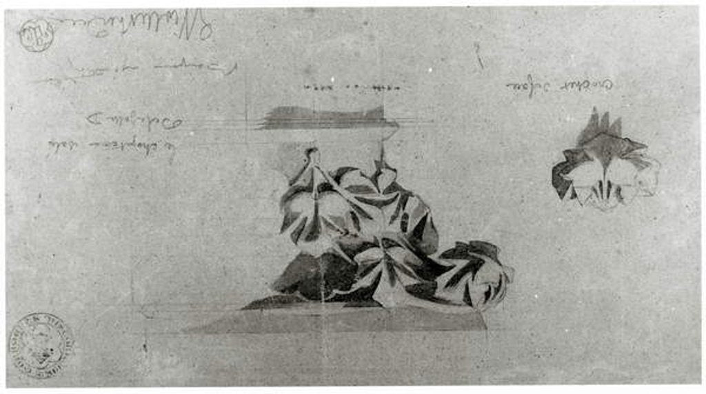 Detail of Drawing for the restoration of Notre Dame by French School