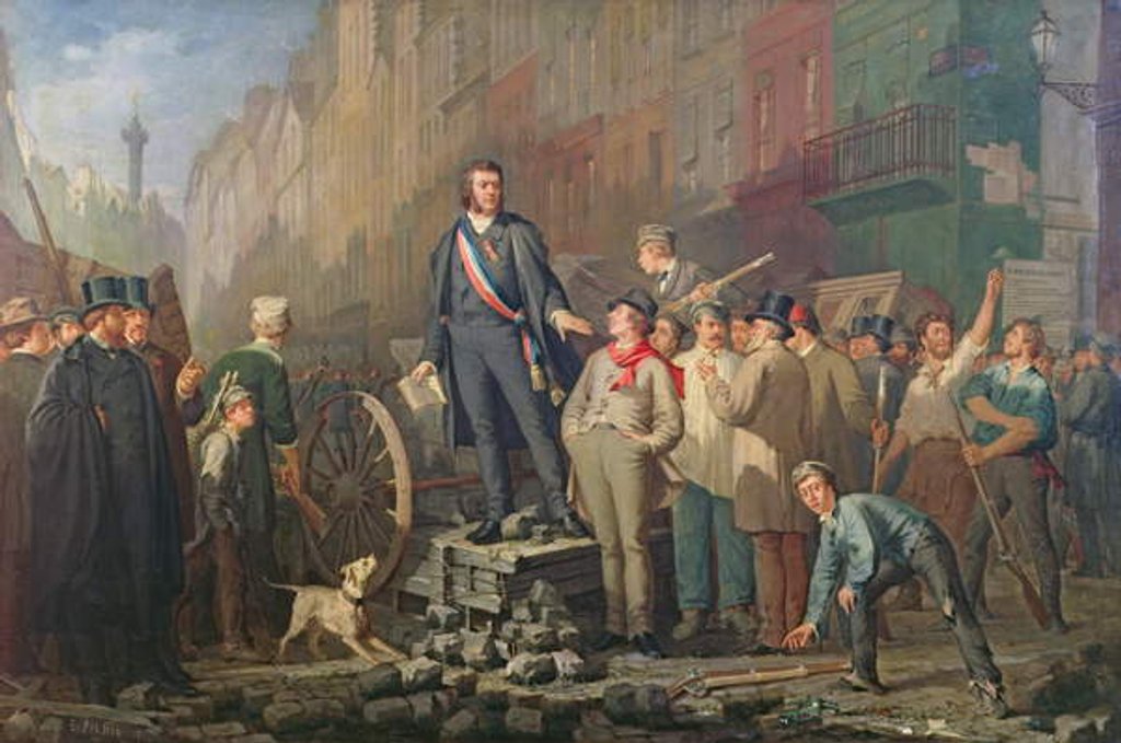 Detail of Alphonse Baudin on the Barricade of Faubourg Saint-Antoine, 3rd December 1851 by Ernest Louis Pichio
