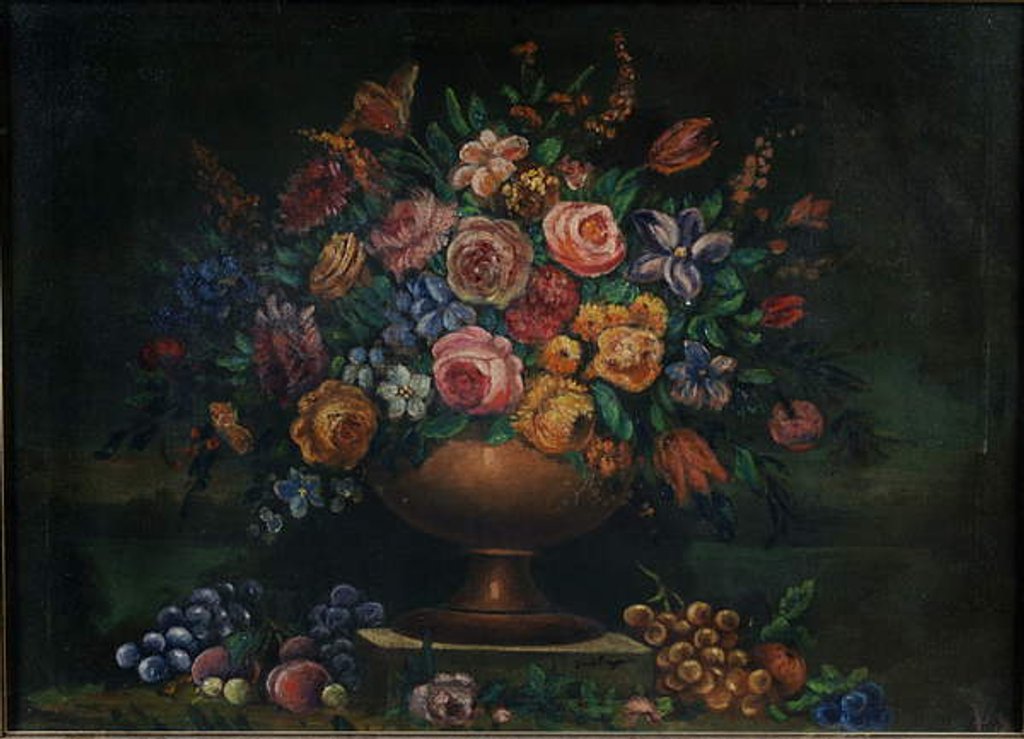 Detail of Vase with Flowers by Emilie Preyer