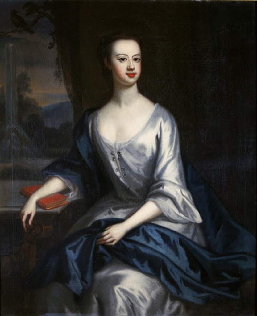 Detail of Portrait of a Lady, thought to be Eleanor Verney by Charles Jervas