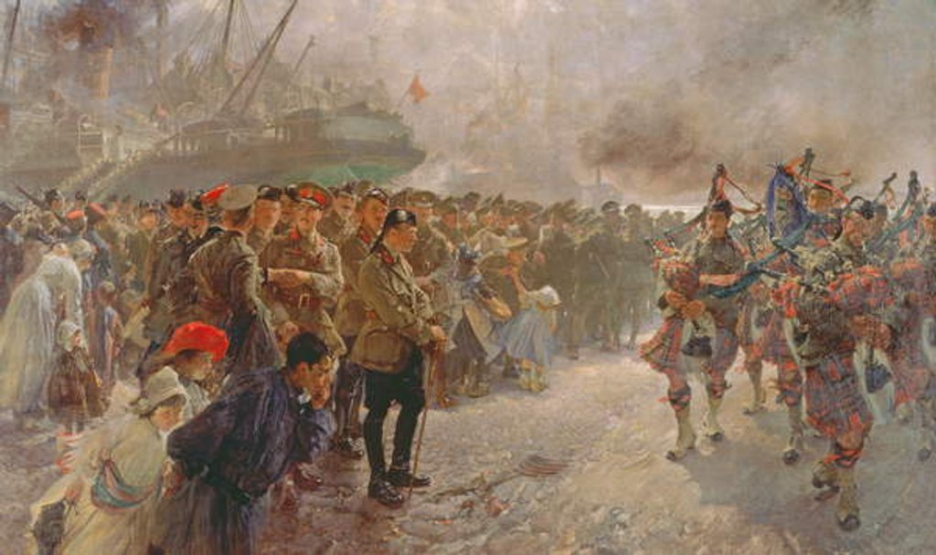 Detail of Landing of the First Canadian Division at St. Nazaire, 1915 by Edgar Bundy