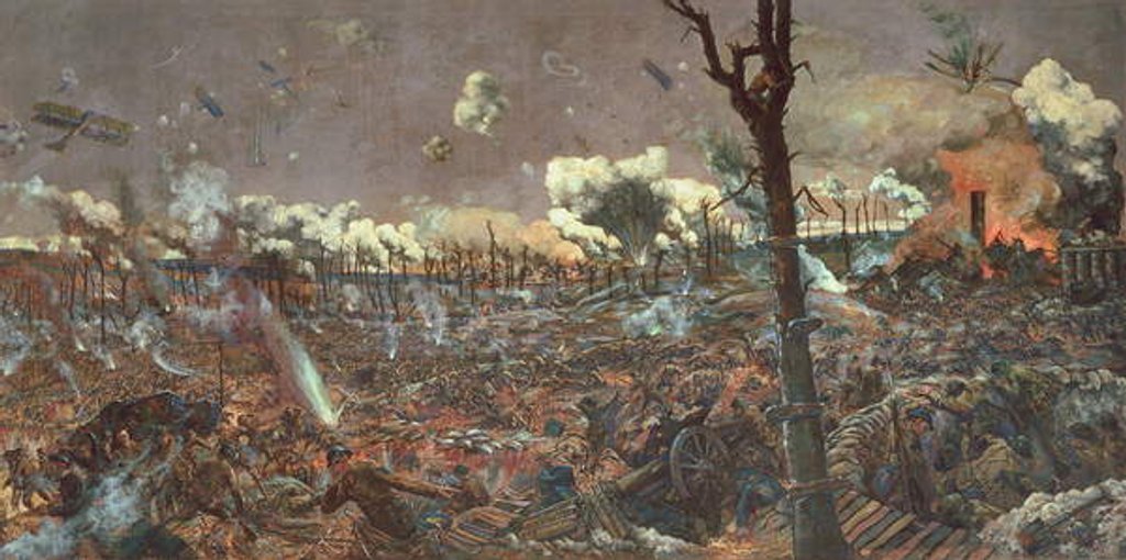 Detail of Battle of Courcelette, 1918 by Louis Weirter