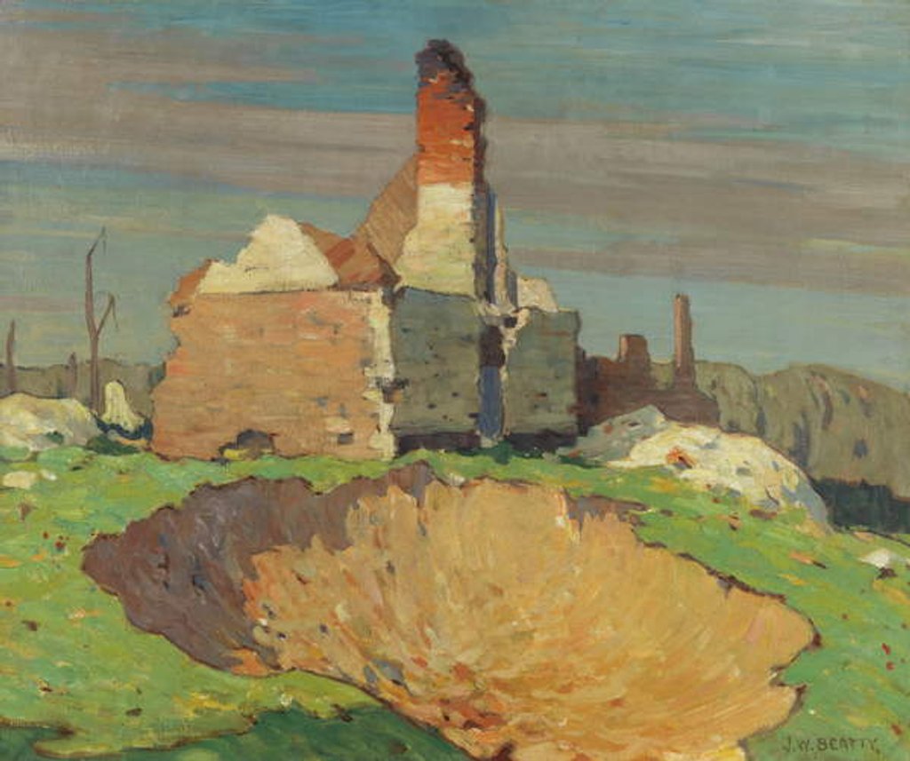 Detail of A Shell Hole, 1914-19 by John William Beatty