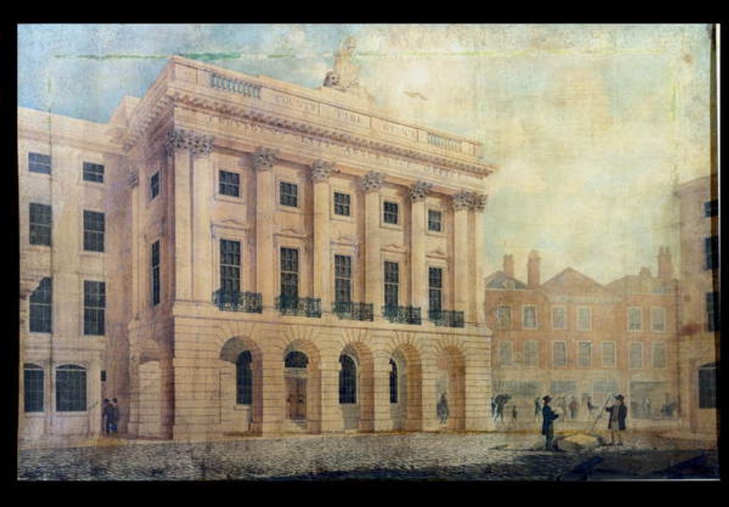 Detail of County Fire Office on Regent Street, London, 1819 by Robert Abraham