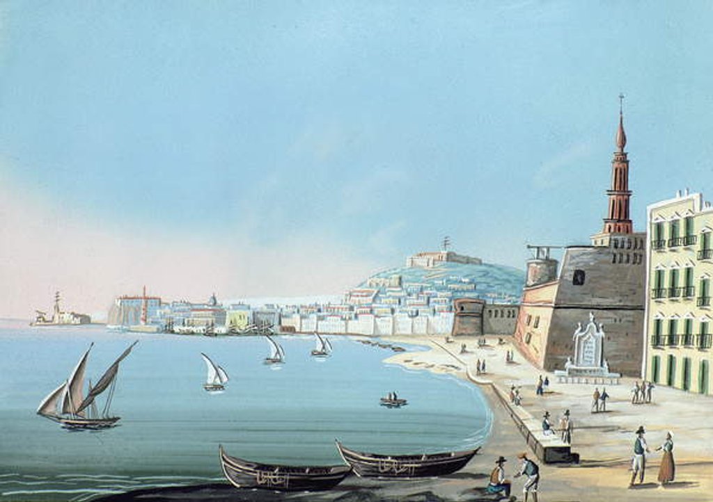Detail of View of Naples from the Carmine, c.1845 by Italian School