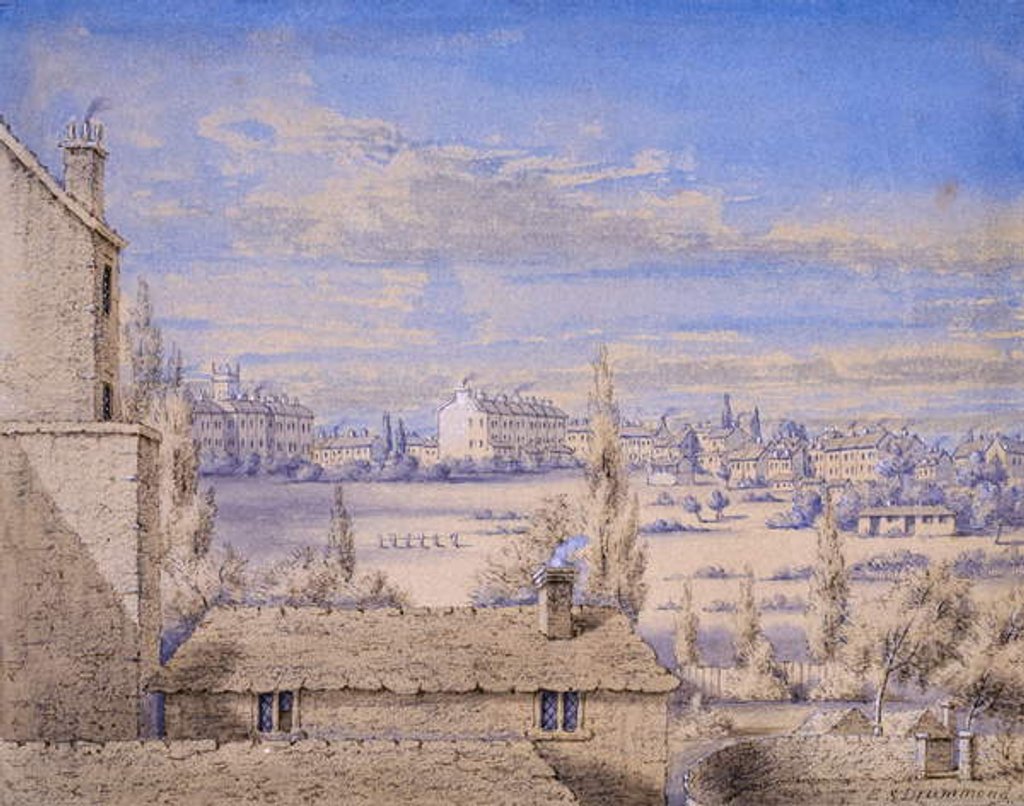 Detail of View of Belgrave Square seen from No.6 Grosvenor Place, London, c.1820 by Lady Emily Drummond
