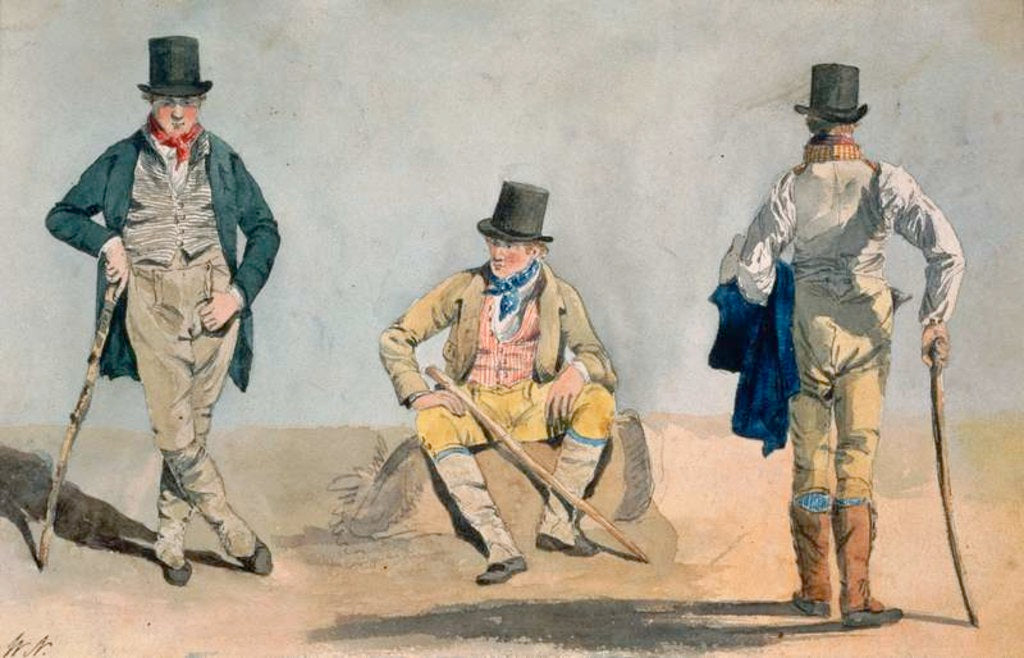 Detail of A Tri-Portrait of the Architect Anthony Salvin by William Andrews Nesfield