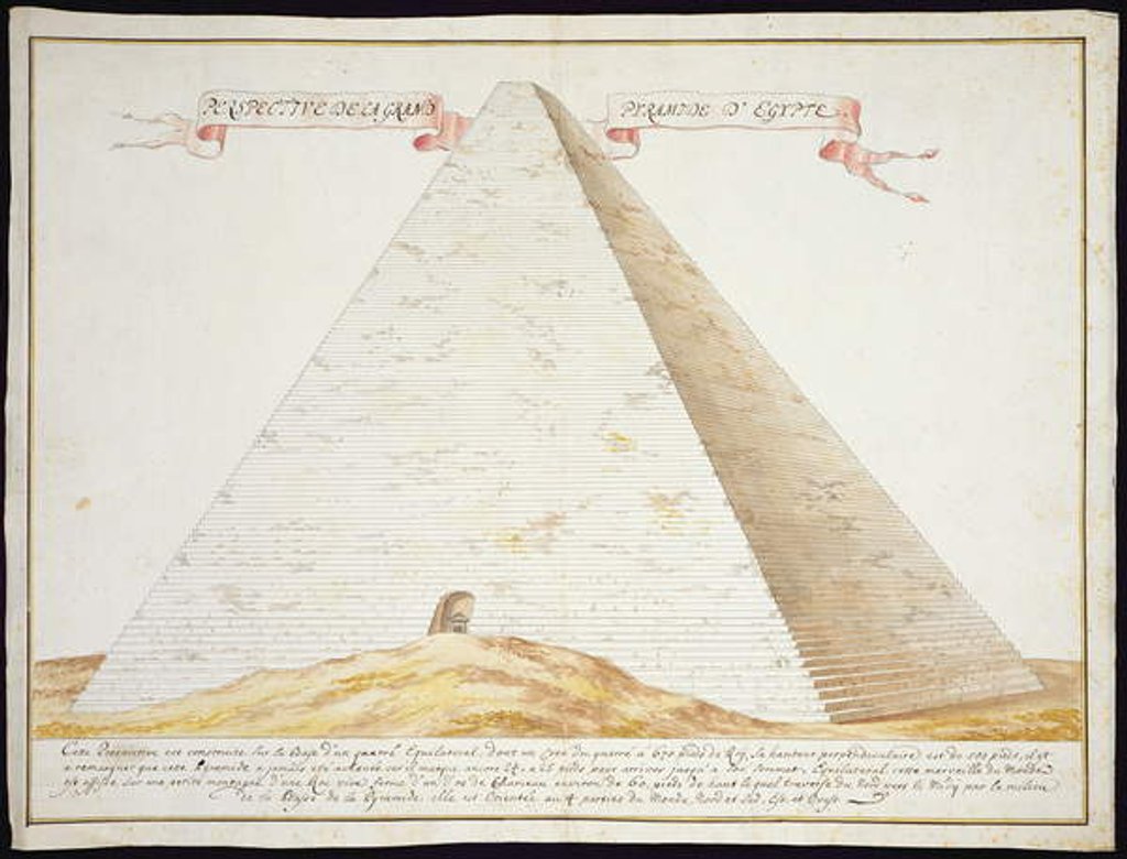 Detail of A Perspective View of a Pyramid in Egypt, c.1700 by French School