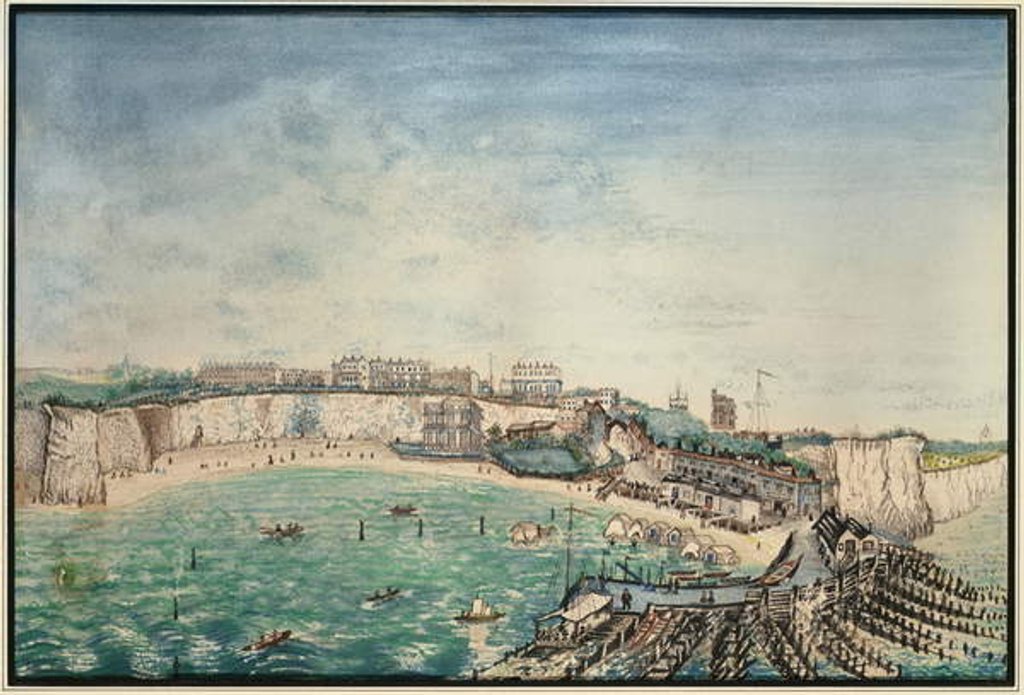 Detail of View of the Beach and Harbour at Broadstairs, Kent, c.1830 by English School