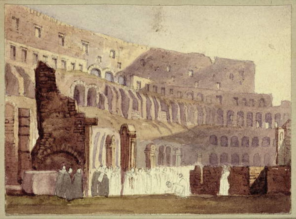 Detail of View of the Roman Colosseum, c.1800 by English School
