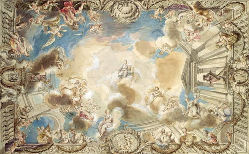 Detail of Design for a Ceiling Depicting Minerva Presiding Over the Arts by Giovanni Battista Cipriani