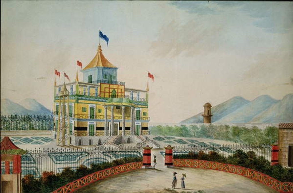 Detail of La Favorita, or Palazzo Cinese, Palermo by English School