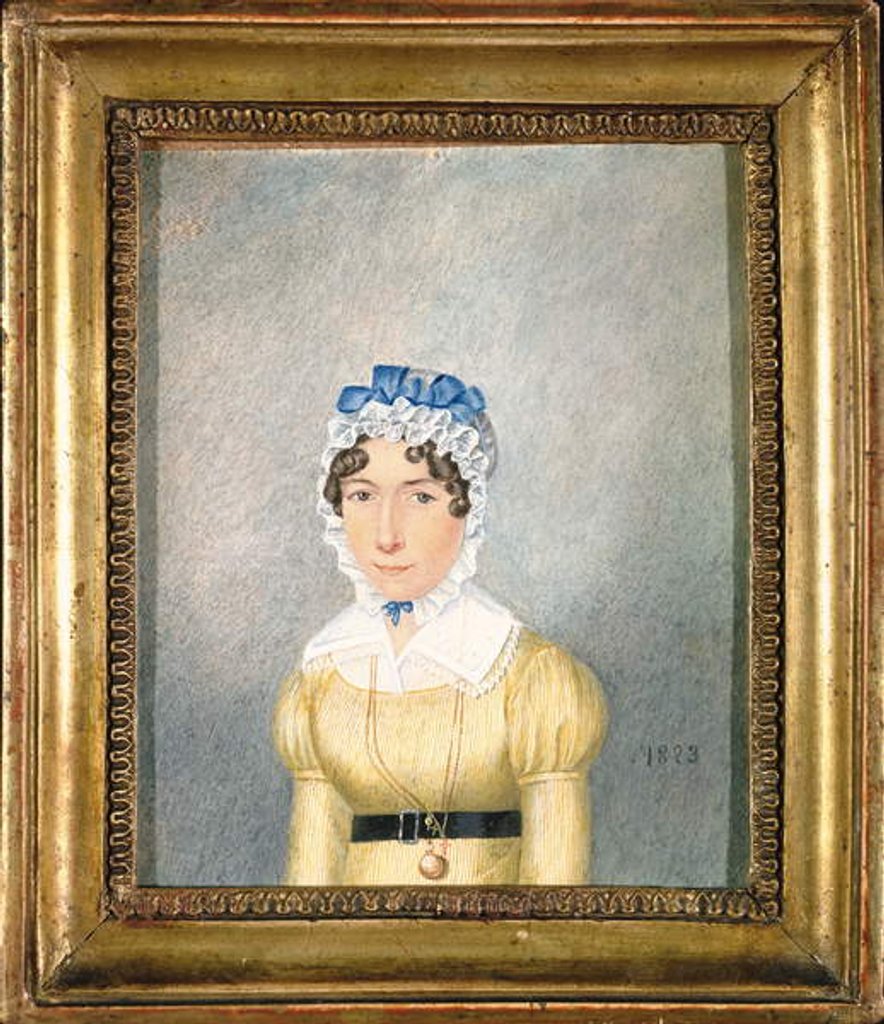 Detail of Portrait of a Lady with a Golden Locket, 1823 by English School
