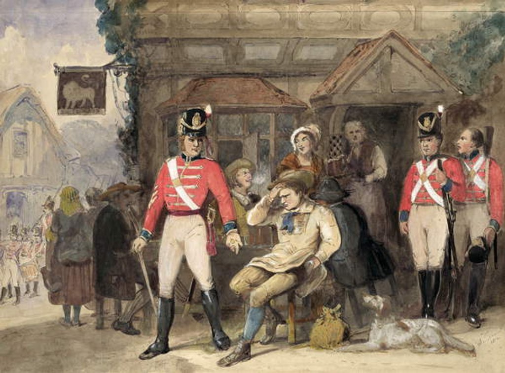 Detail of A Shilling for the King, 1812 by English School