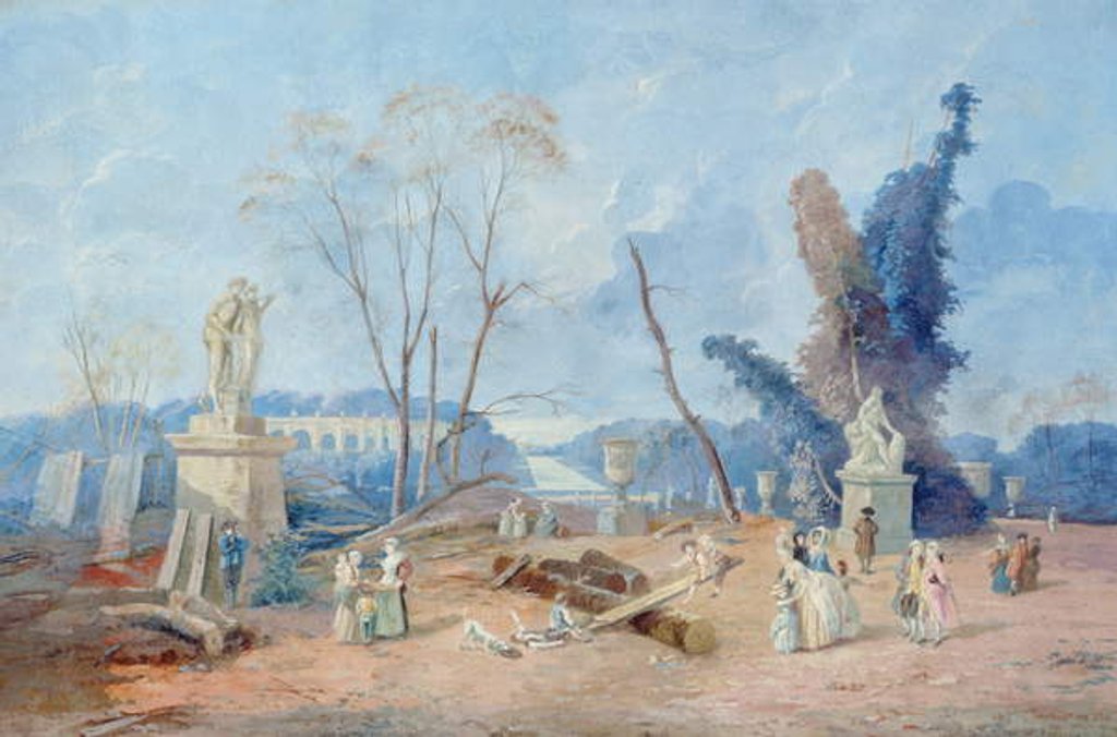 Detail of Le Tapis Vert Versailles by Hubert Robert