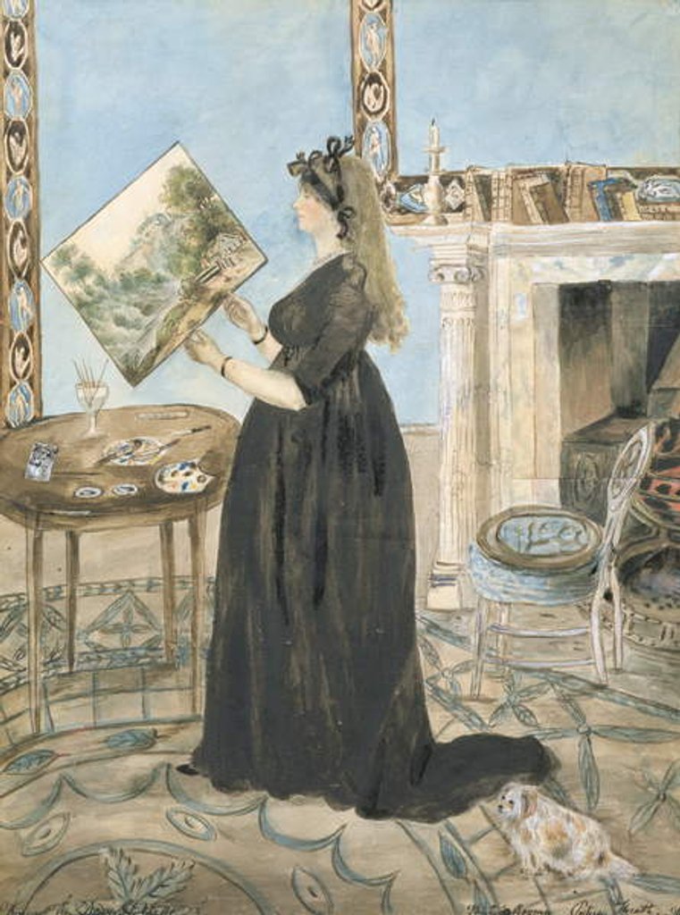 Detail of Portrait of Elizabeth Anne Fordyce in the Little Sitting Room at Putney Hill, 1796 by Jane Maxwell Fordyce