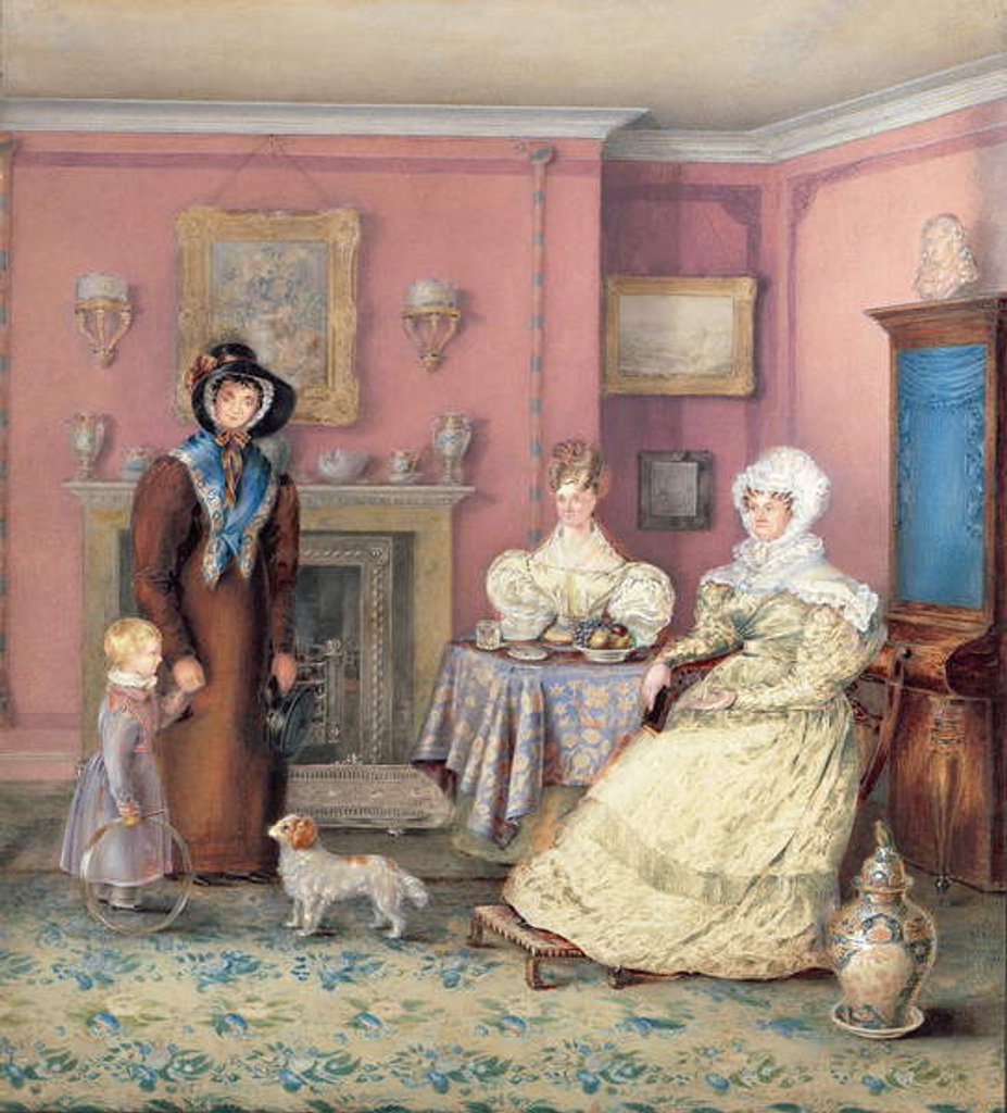 Detail of An English William IV Sitting Room in Late Summer, c.1830 by English School
