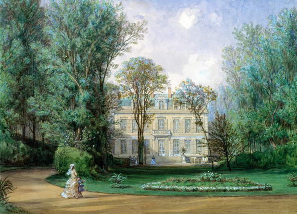 Detail of The Hotel Rainbeaux, Avenue des Champs Elysees and 57 Rue de Ponthieu, Paris, 1868 by Auguste-Paul-Charles Anastasi