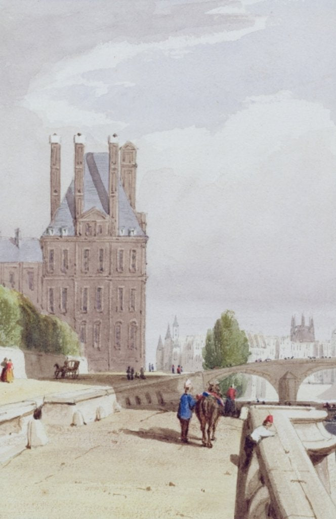 Detail of View of the Tuilleries on the Seine by Thomas Shotter Boys