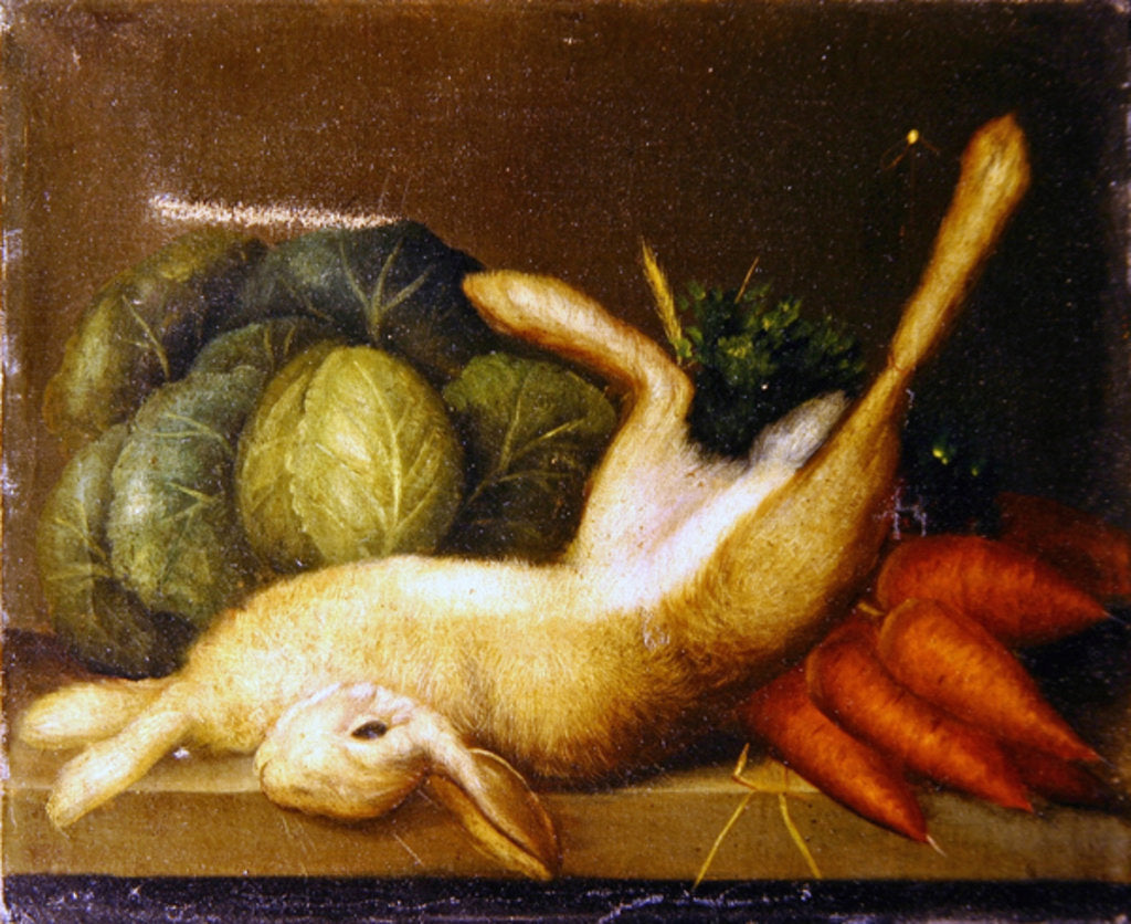 Detail of Still life of a hare, c.1840 by English School