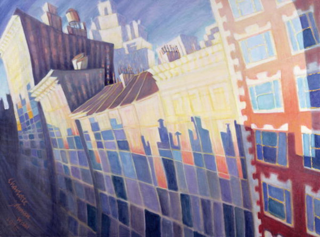 Detail of Sunset, Waverly Place, New York City, 1995 by Charlotte Johnson Wahl