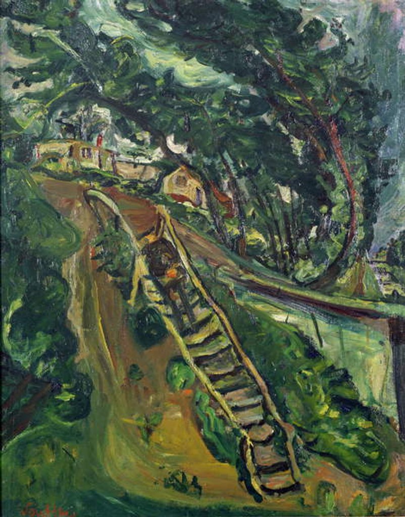 Detail of Man Walking the Stairs, 1922-3 by Chaim Soutine