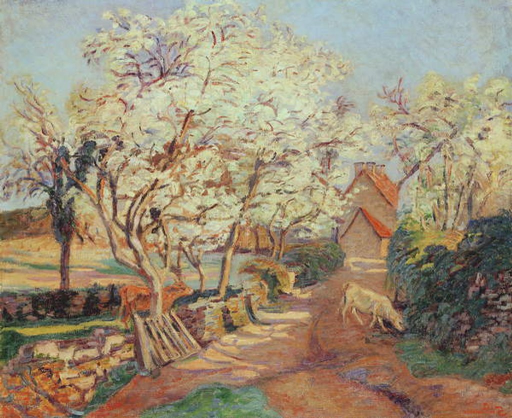 Detail of Plum Trees in Blossom by Jean Baptiste Armand Guillaumin