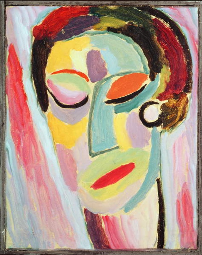Detail of Closed Eyes by Alexej von Jawlensky