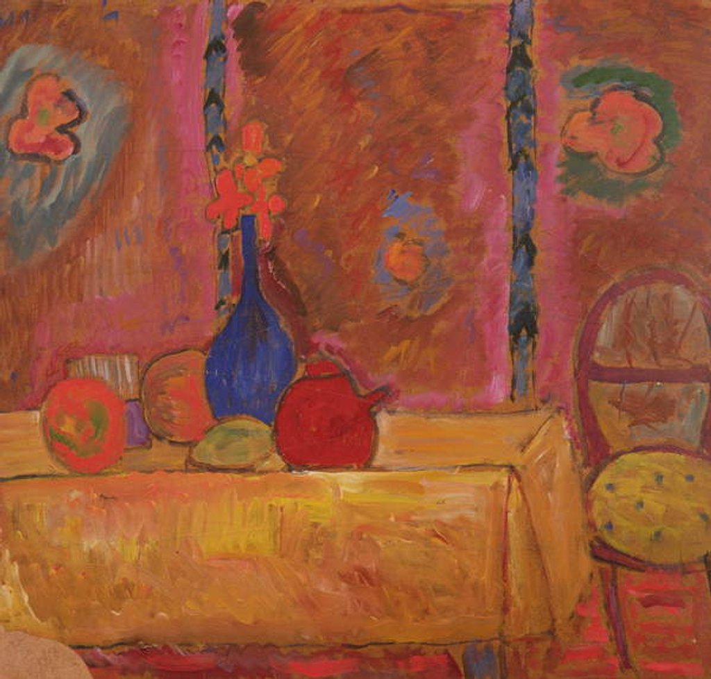 Detail of Still Life with Jug and Sculpture on a Table by Alexej von Jawlensky