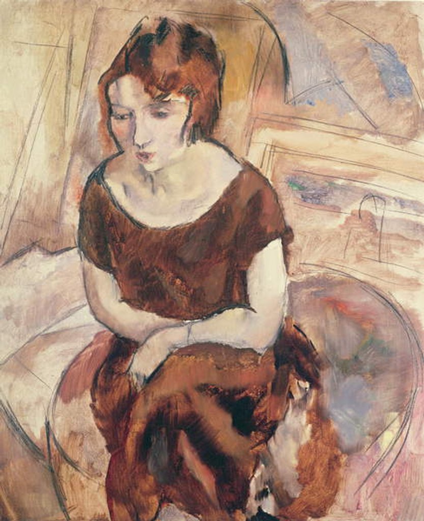 Detail of Young Woman, 1925 by Jules Pascin