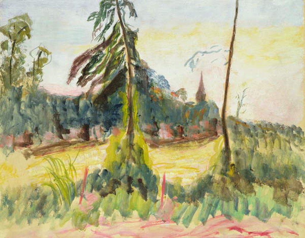 Detail of Landscape with Trees and a Small Church by Roderic O'Conor