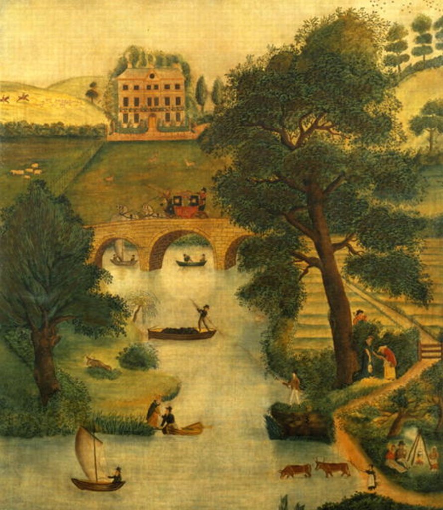 Detail of Rural Scene with Coach and Horse, c.1835 by English School